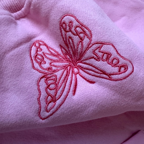 Pink Palm Puff Size L “To Live for the Hope of it All” Hoodie - Picture 6 of 11